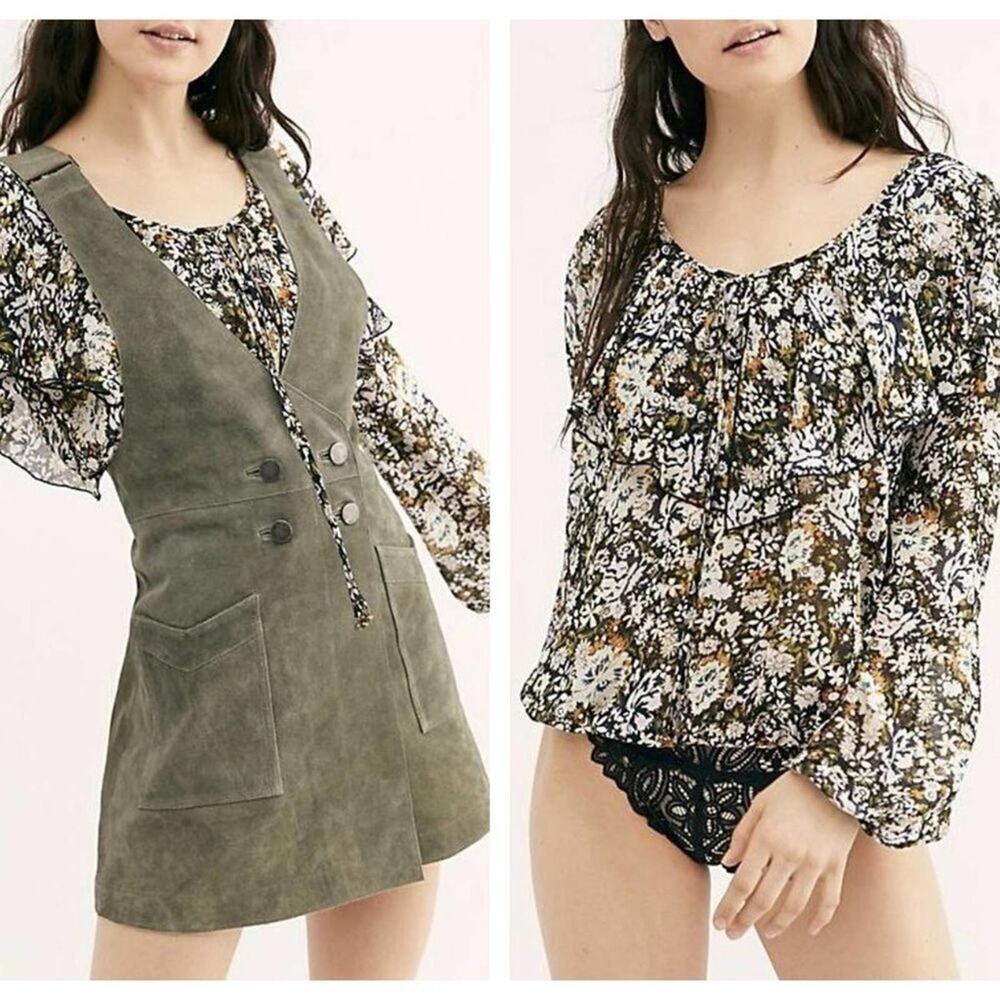 FREE PEOPLE Say It To Me Bodysuit Floral Sz XS NWT {GG28}